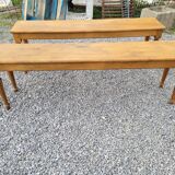 Paire de banc ancien en orme
