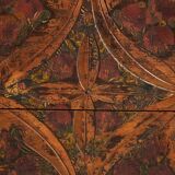 Antique brown trunk with floral patterns (c.1920) #13