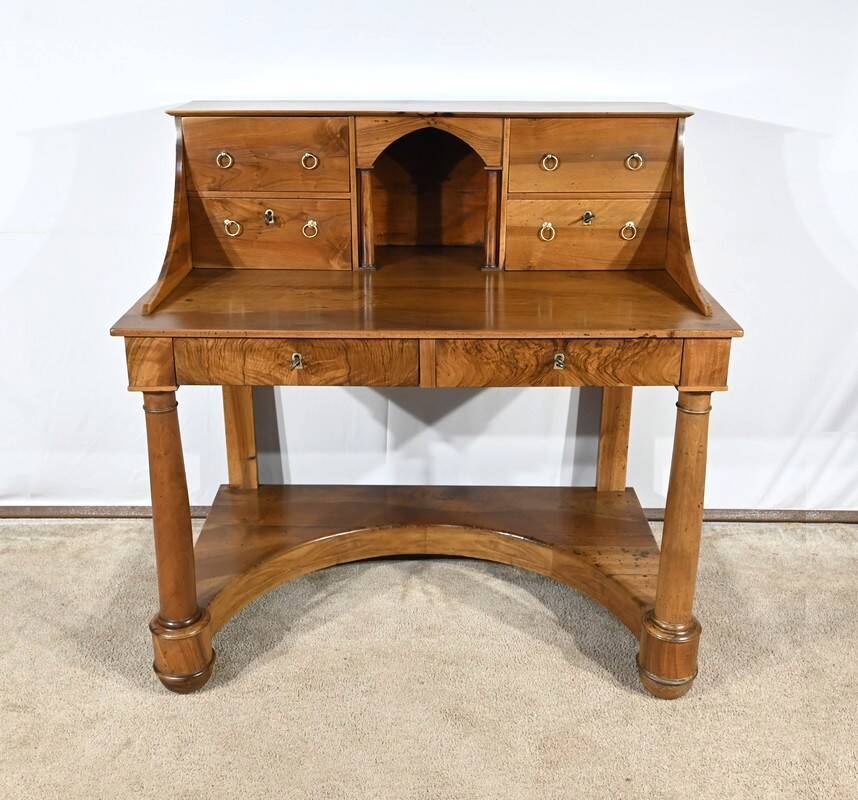Rare Property Desk, in Walnut, Empire Period – Early 19th Century
