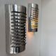 Pair of vintage wall lights, chrome metal, France 1970