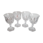 Set de 4 verres à vin rouge cristal d'Arques - Chaumont