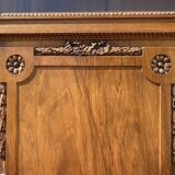 Louis XVI-style walnut library showcase