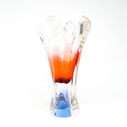 Mid-century modern vase, glass, designed by J. Hospodka, Czechoslovakia, 1960s
