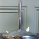 Articulated desk lamp in chrome metal, circa 1960.