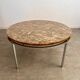 Old Italian design marble effect resin coffee table from the 70s