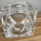 Cube pencil holder in crystal signed Baccarat — Eye Collection, France