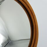 Vintage mirror apple-shaped in bamboo - 32cm