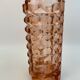 Large pink glass vase in Art Deco style