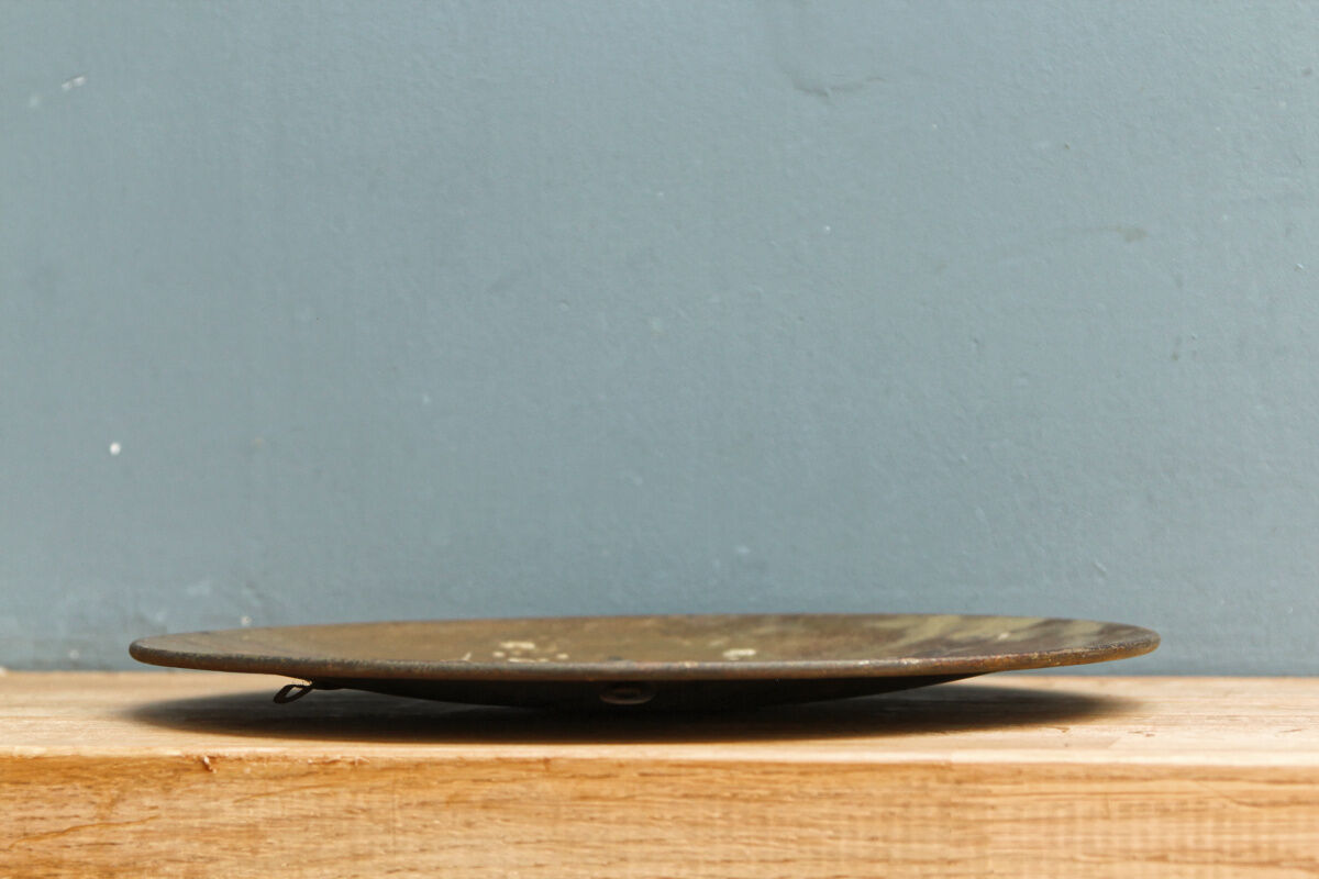 Bird dish, painted sheet metal, signed
