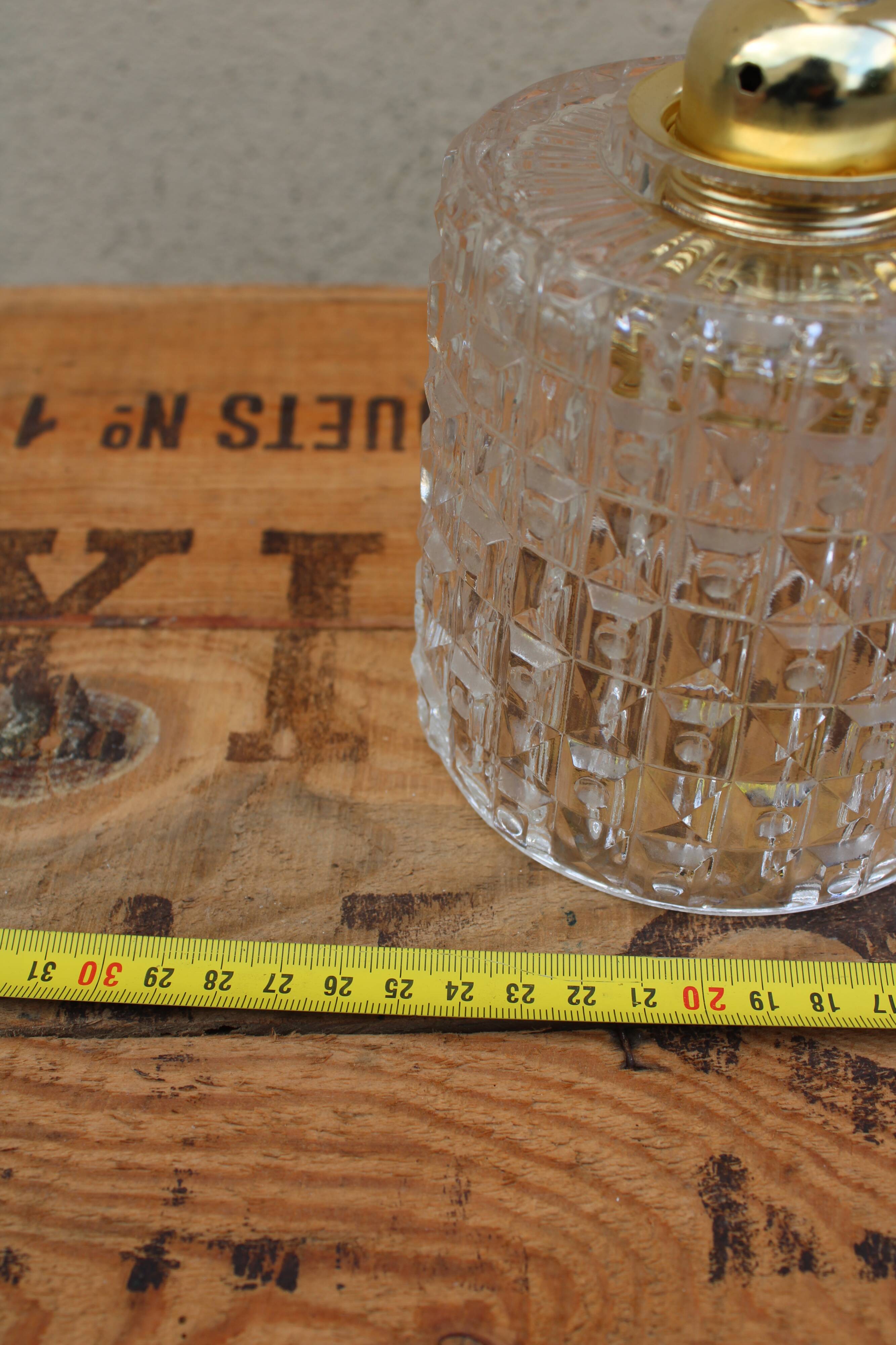 Brass and moulded glass sconce