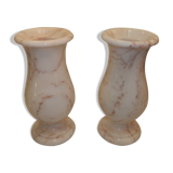 Pair of marble candlesticks