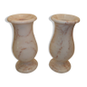 Pair of marble candlesticks