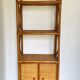 Vintage bamboo wicker shelf