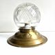 Scandinavian Art Deco Ceiling Lamp in Brass & Glass