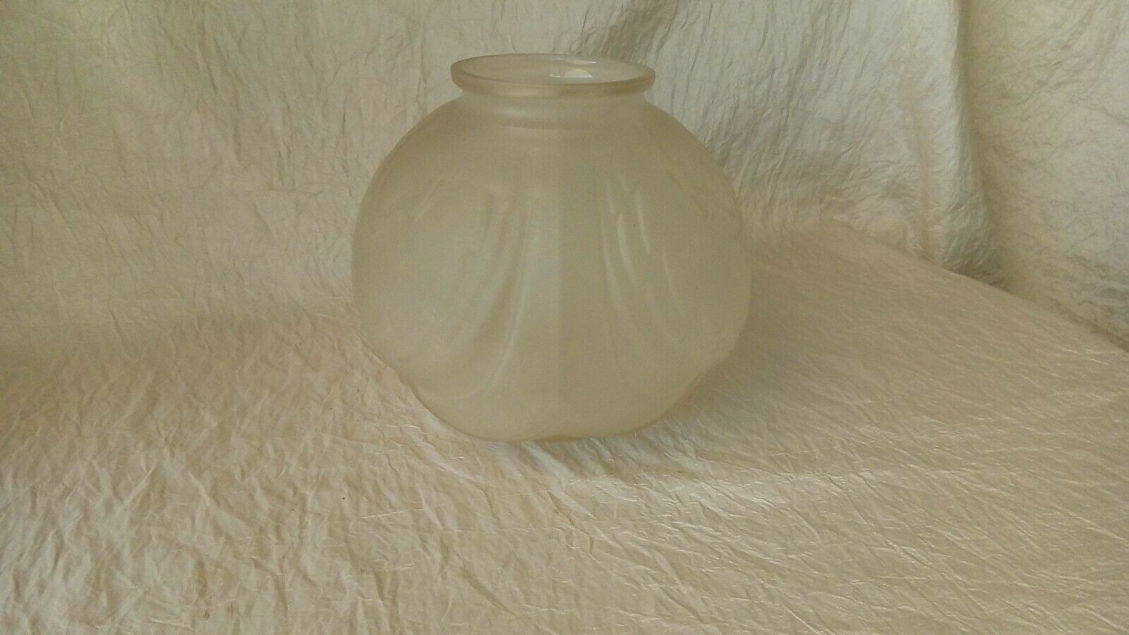 Compressed glass ball vase france art deco