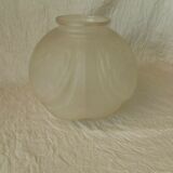 Compressed glass ball vase france art deco
