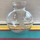 Vase boule verre dessin fleurs ciselées art déco vintage