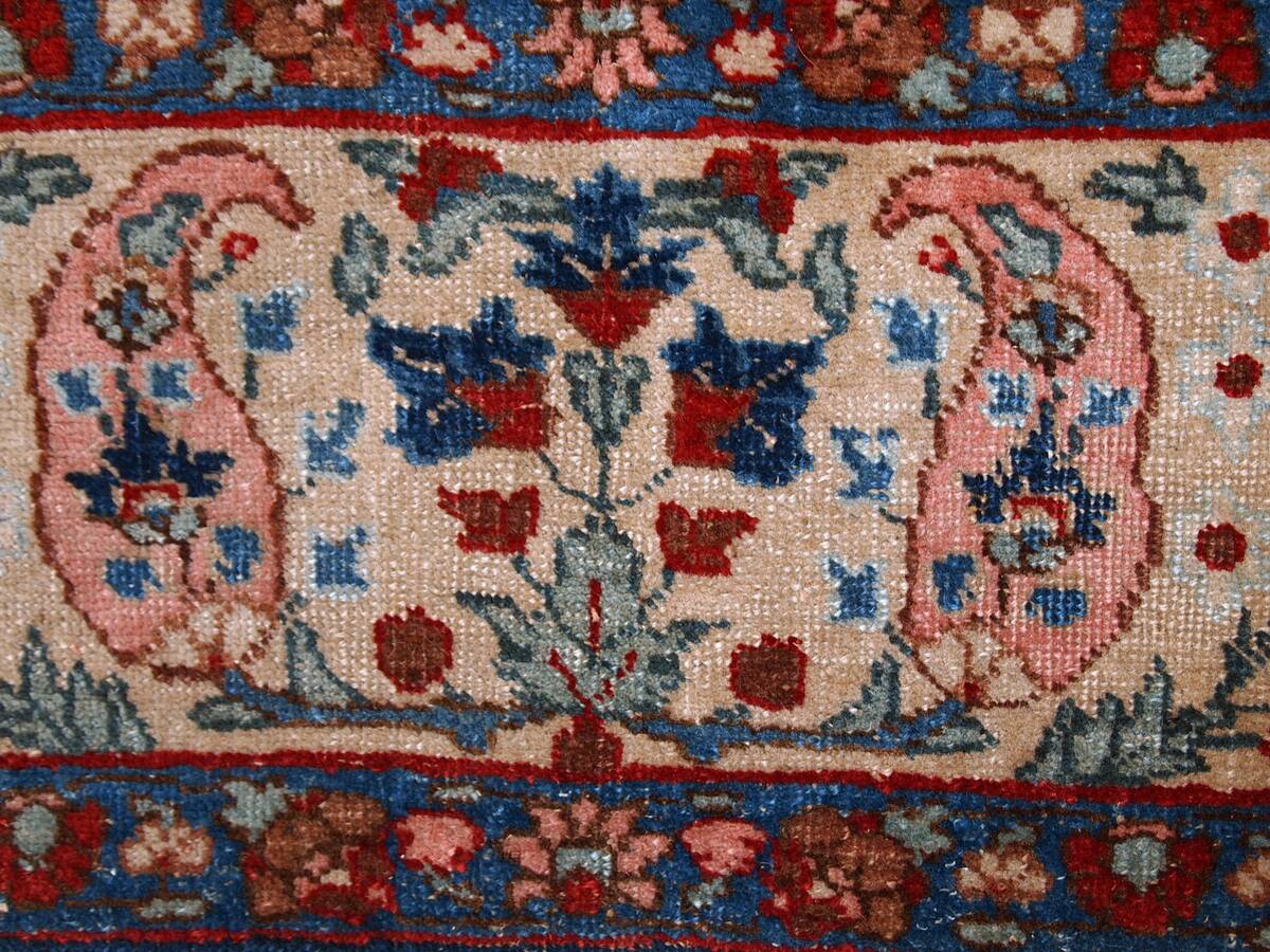 Tapis antique fait main Tabriz persan 190cm x 292cm (1920s)
