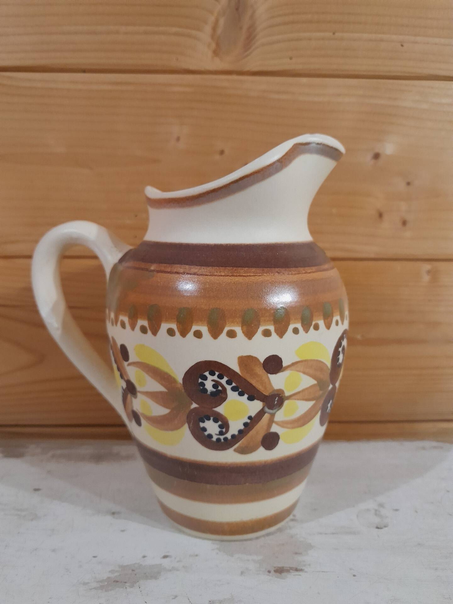 Jug / Creamer high HB Quimper - Hearts & Flowers