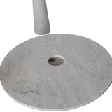 Eros round dining table in white Carrara marble, Italy, 70s in
