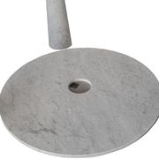 Eros round dining table in white Carrara marble, Italy, 70s in