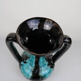 Vallauris Blue Fat Lava Vases