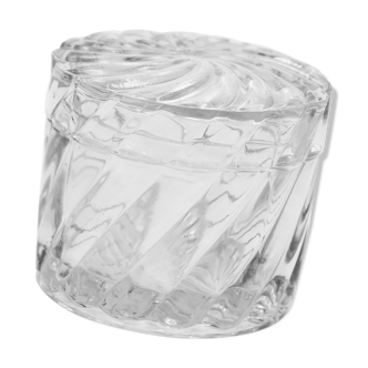 Bonbonnière verre moulé ancienne