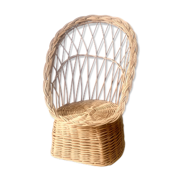 Fauteuil osier brun PM