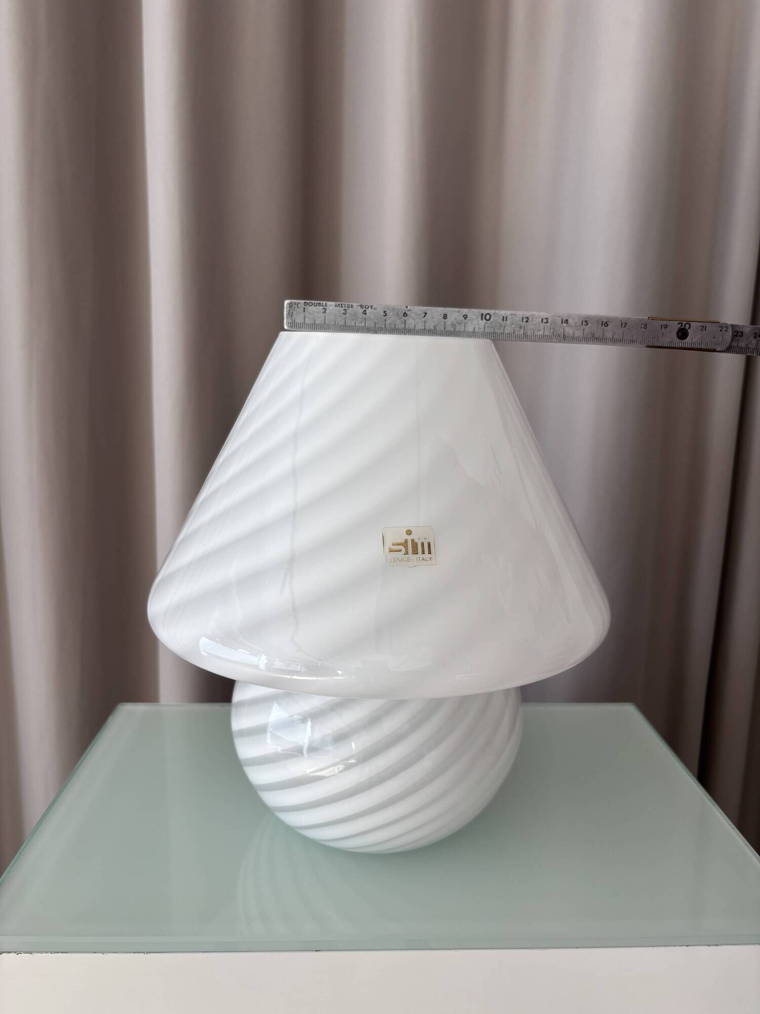 Vintage 1970s Italian Murano Swirl Glass Table Lamp – SIM Venezia