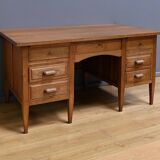 Solid oak pedestal desk, Régy establishments – 1940
