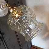 Vintage molded glass wall light