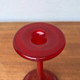 Vintage red glass solifleur vase by Cari Zalloni for WMF.