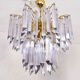 Mid century italian modern triedri murano glass venini chandelier