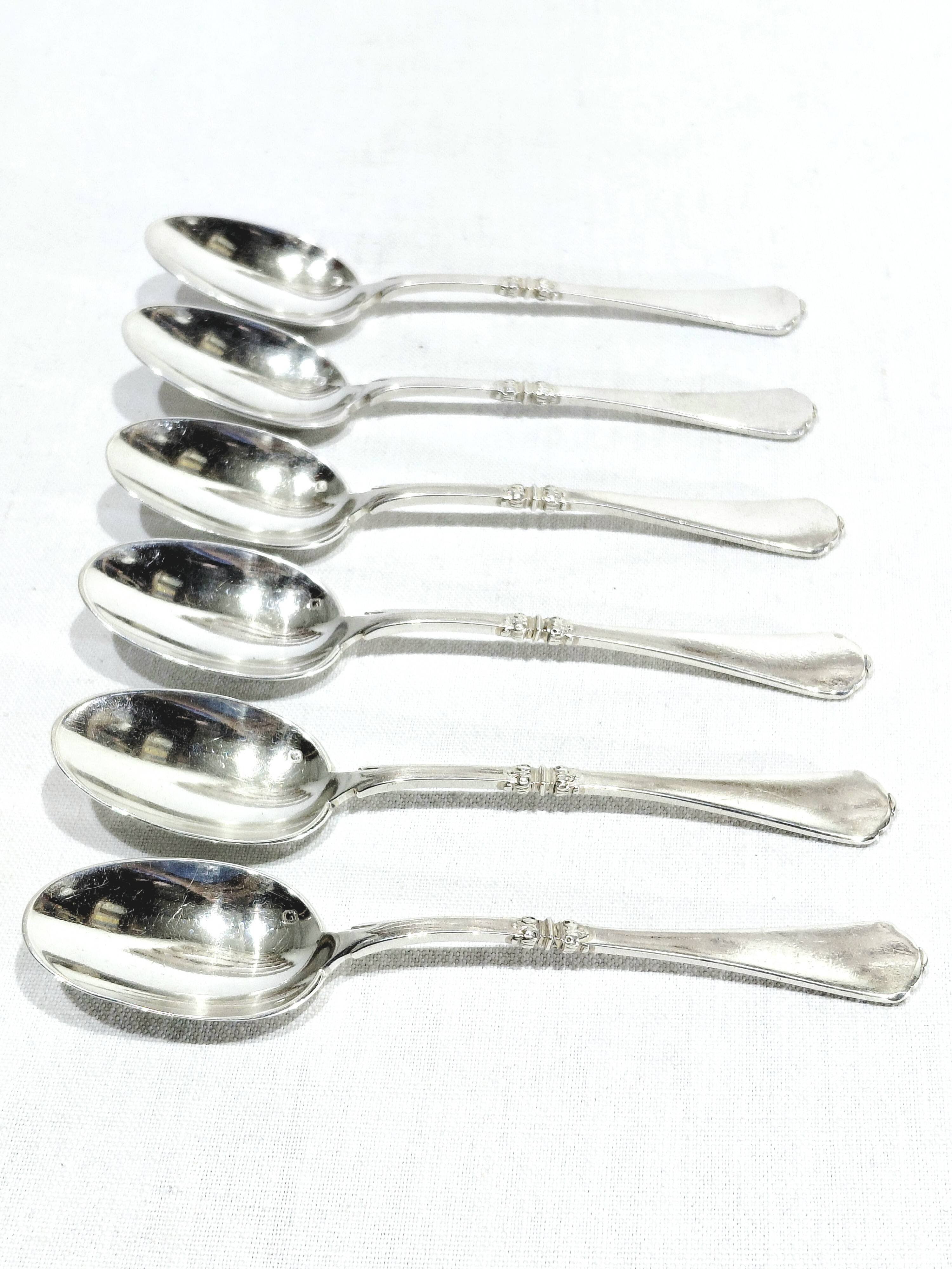 Cardeilhac - 6 teaspoons in solid silver