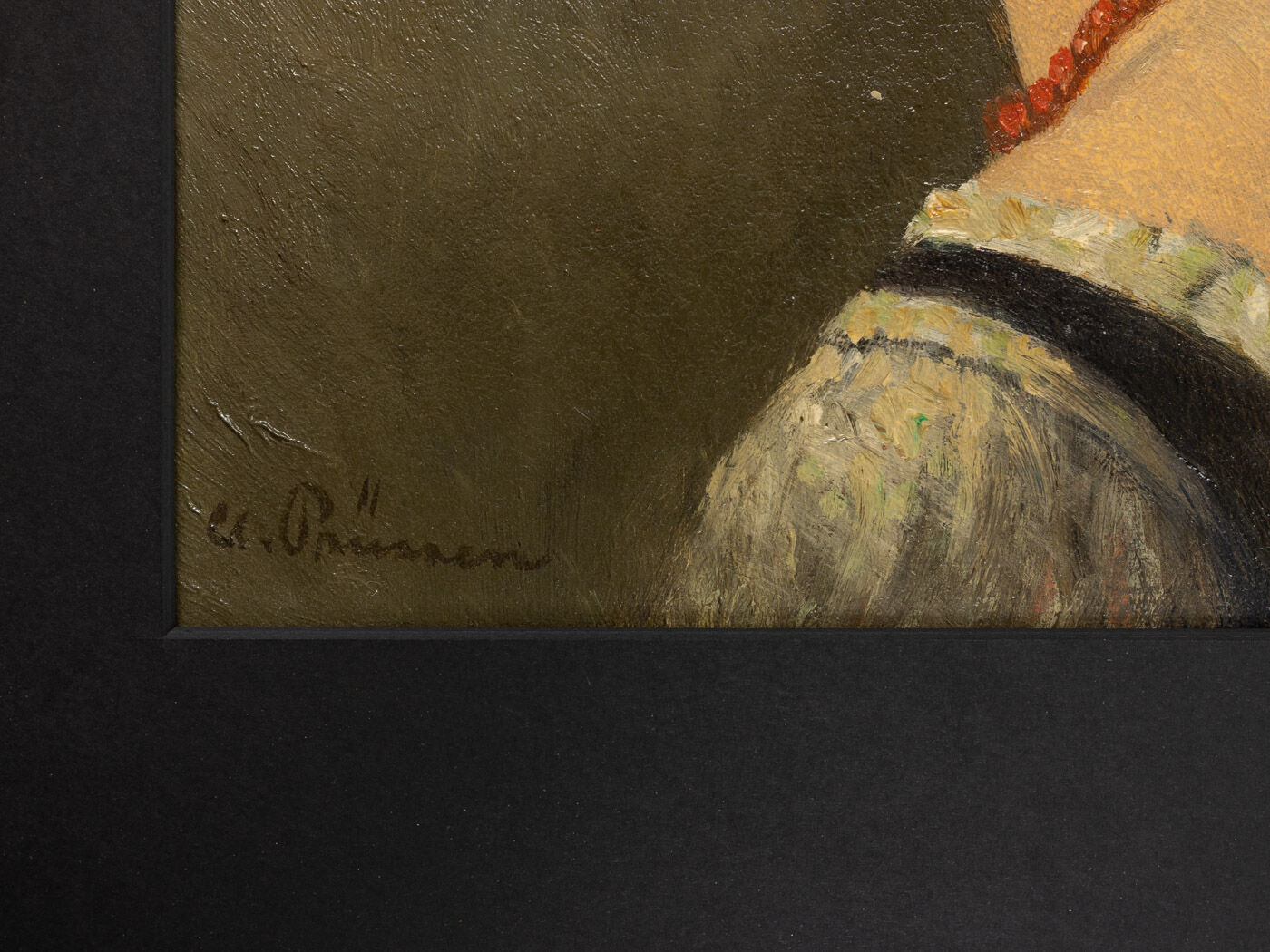 Portrait of a Woman from the 1920s, Oil on Plate, 55 x 60 cm