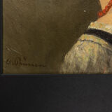 Portrait of a Woman from the 1920s, Oil on Plate, 55 x 60 cm