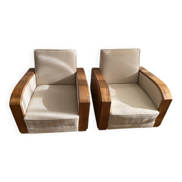 Art Deco club armchairs