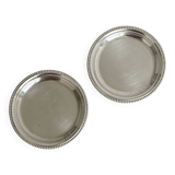 Set of 2 round beaded metal bowls