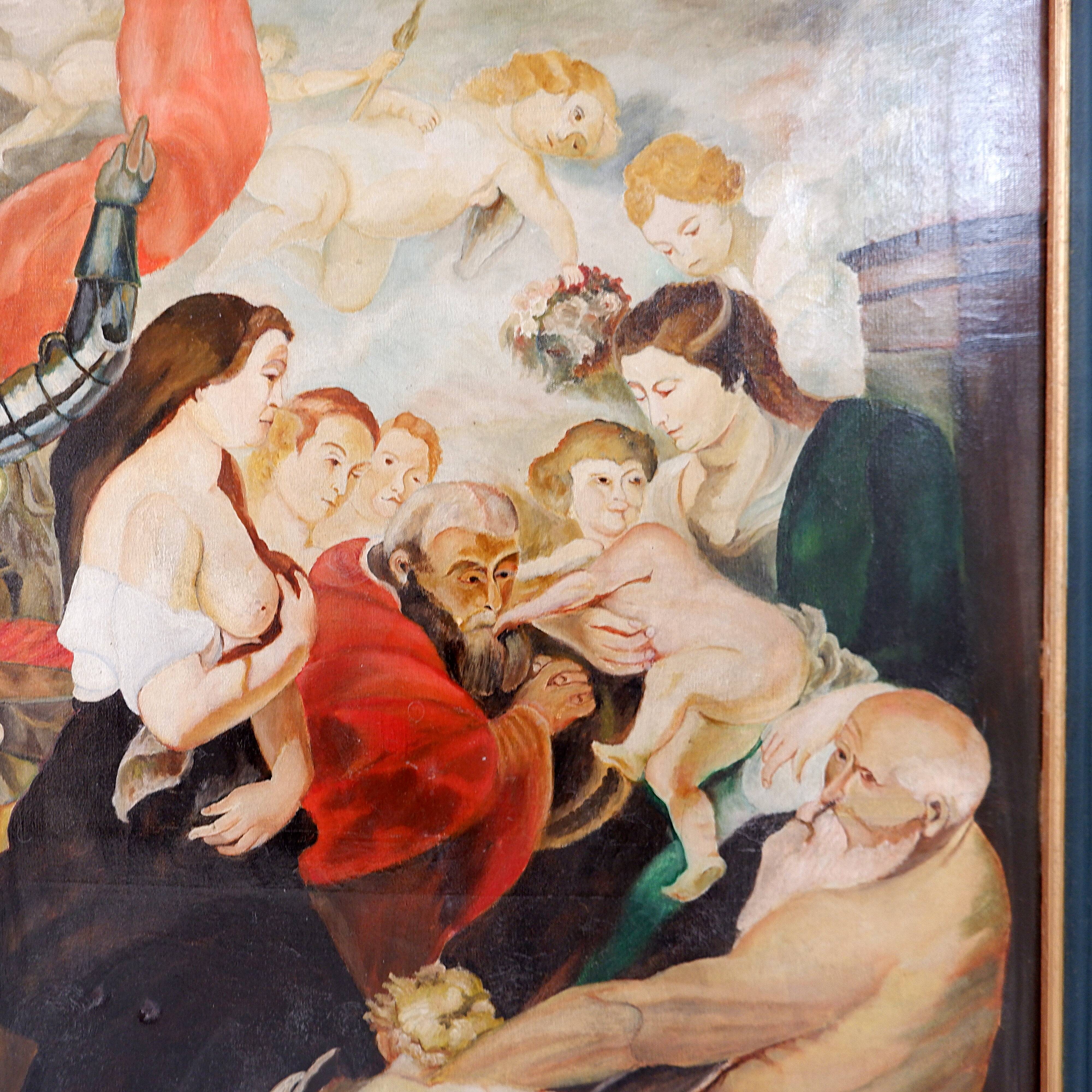 Painting on canvas signed J. Meirt