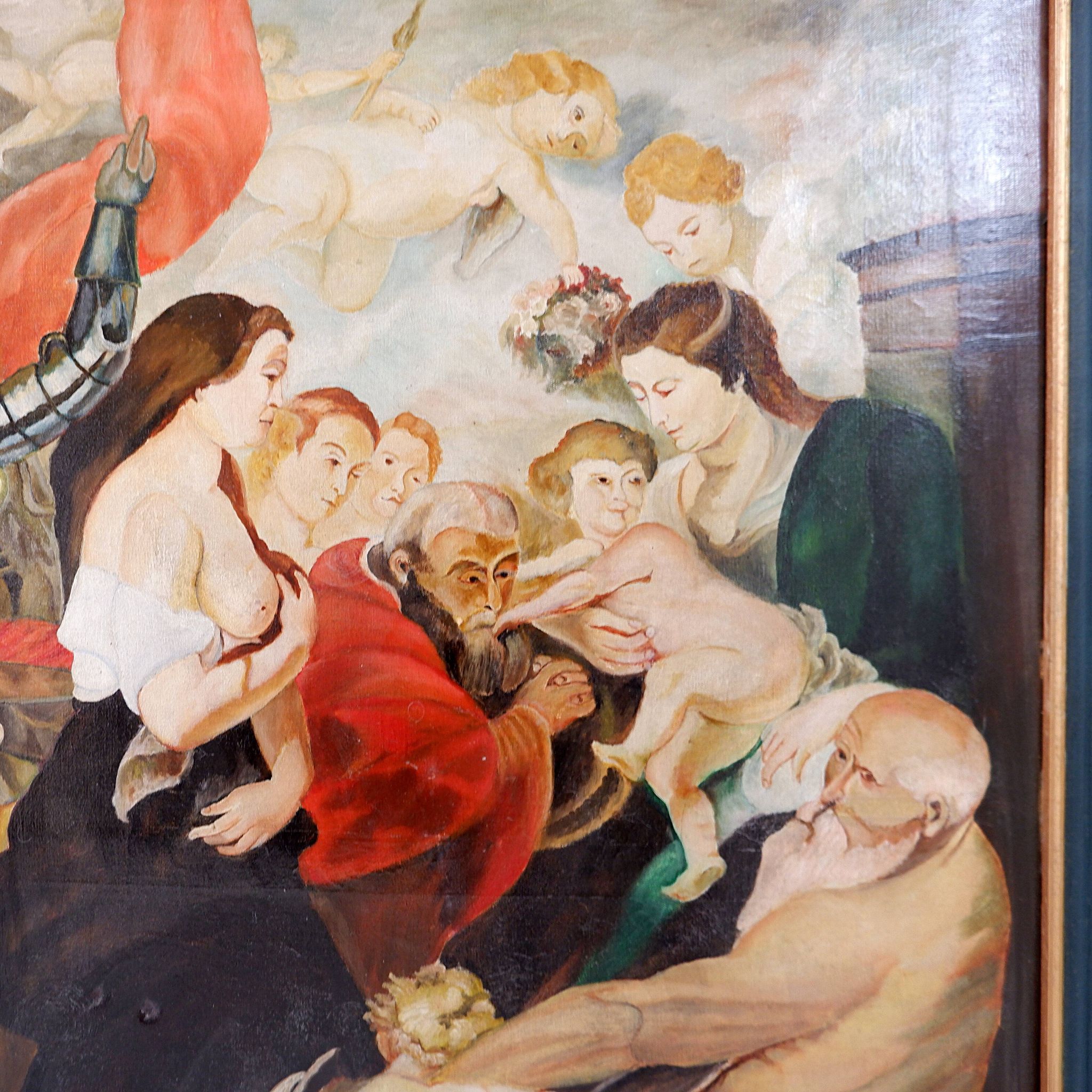 Painting on canvas signed J. Meirt