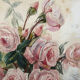 Watercolor "Bouquet of roses", framed and signed