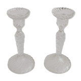 Duo of crystal candlesticks