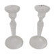 Duo of crystal candlesticks