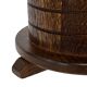 Vintage oak plant table low stool 70s design
