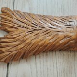 Wooden wall coat rack