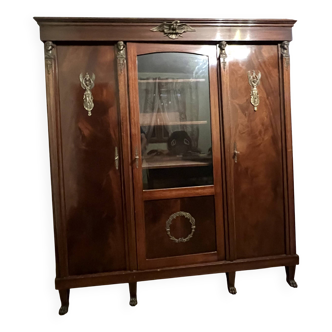 Empire mahogany and bronze armoire – France, 19th century