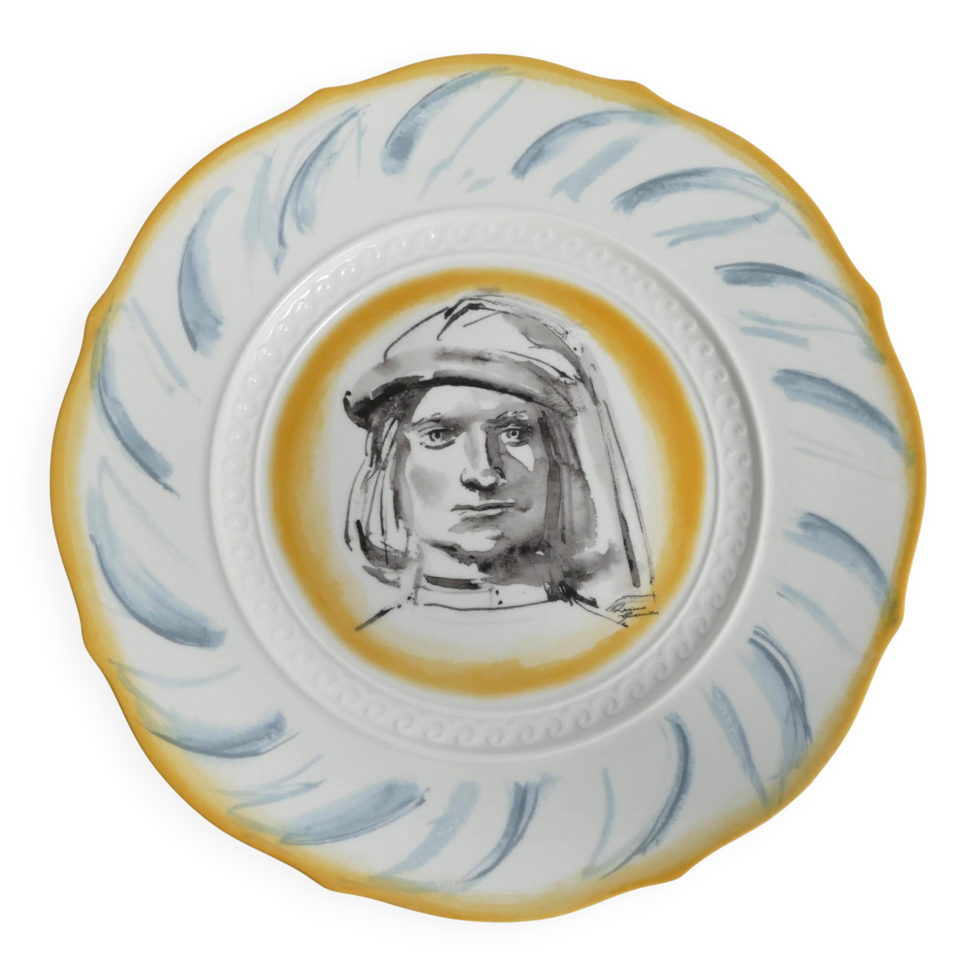 “Lorenzo il Magnifico” Wall Plate by Luciano Guarnier for Richard Ginori, Italy