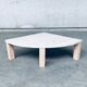 Mid-Century Modern Travertine Edge Side Table, Italy, 1970s