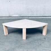 Mid-Century Modern Travertine Edge Side Table, Italy, 1970s