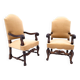 A pair of antique armchairs, Western Europe, around 1900. After renovation